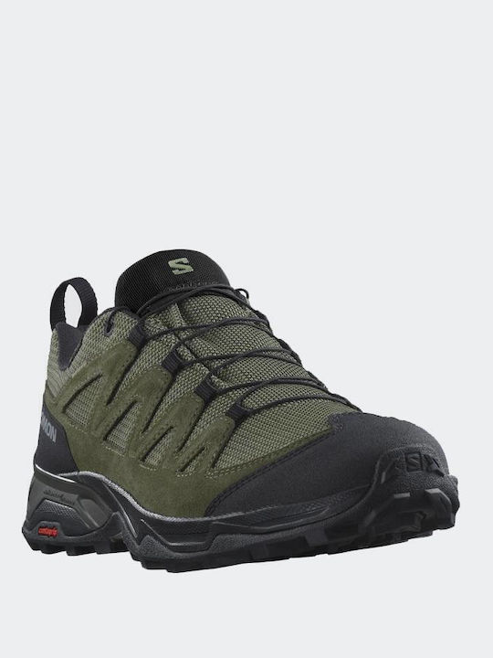 Salomon X Ward GTX Men's Waterproof Hiking Shoes with Gore-Tex Membrane Deep Lichen Green Black Olive Night