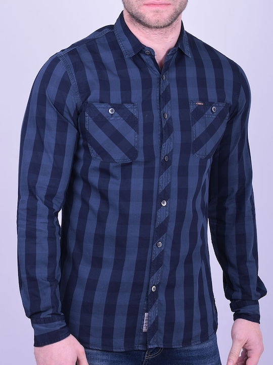 Shirt blue plaid Blue