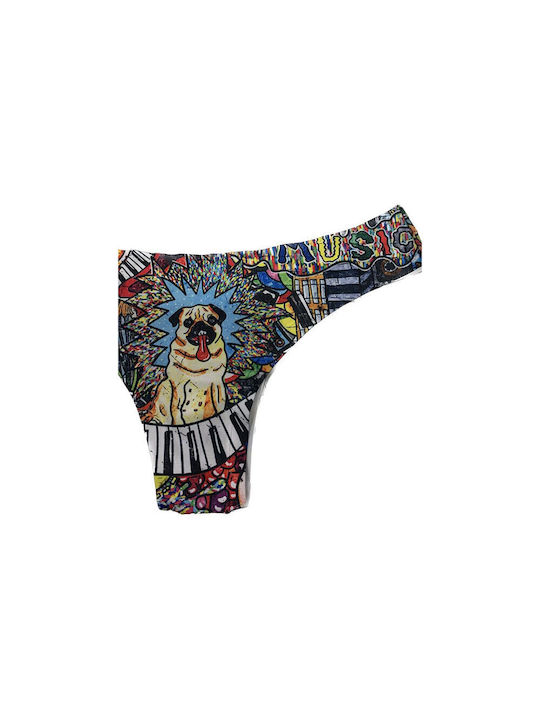 Underwear MEMEME Thong Graffity pug