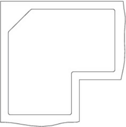 Blanco Metra 9 E 525938 Drop-In Sink Corner Left Synthetic Granite W83xD83cm Black