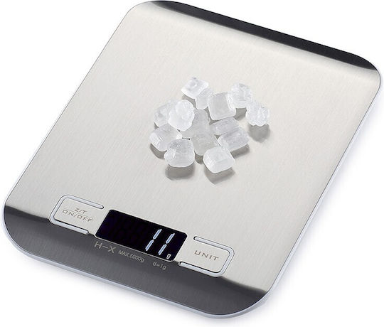 HD-10-1W Ψηφιακή Ζυγαριά Κουζίνας έως 10kg Ασημί