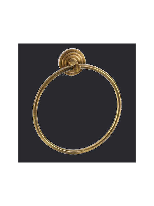 Verdi Brass Single Wall-Mounted Bathroom Ring ​19x22cm Bronze 3080366