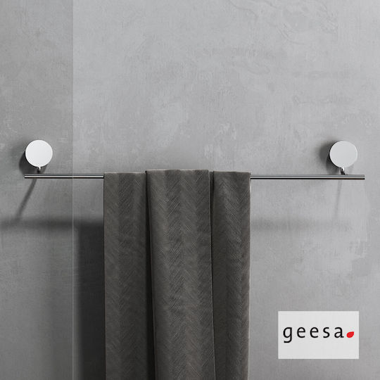 Geesa Opal Ράγα Μπάνιου Μονή Επιτοίχια με Βίδες Ασημί