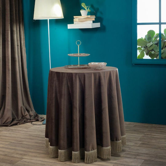Teoran Fustă Pătrată Velvet cu franjuri 03 140x140cm