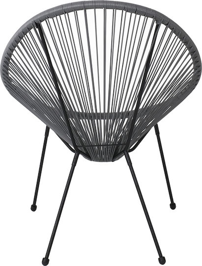Outdoor Armchair Rattan Acapulco Gray 73x79x86cm