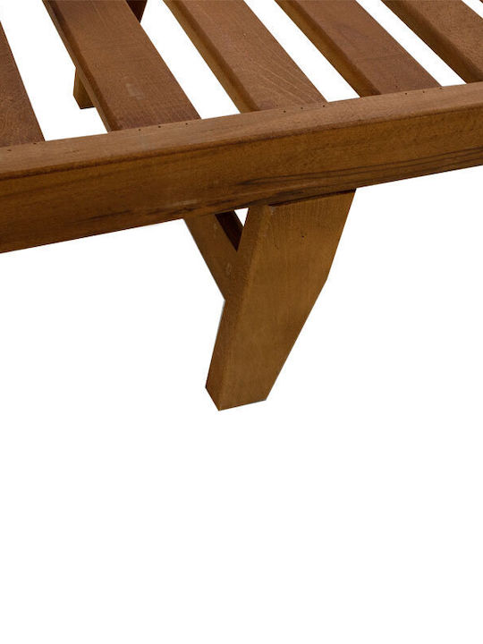 Deckchair Wooden Sunset Walnut 188x60x21.5cm.