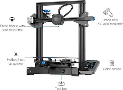 Creality3D Ender-3 v2 Συναρμολογούμενος 3D Printer με Σύνδεση USB και Card Reader