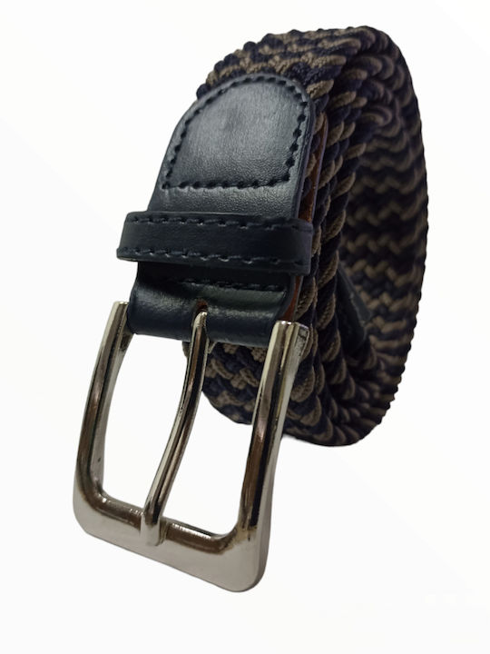 Elastic Men's Belt Knitted Multicolored