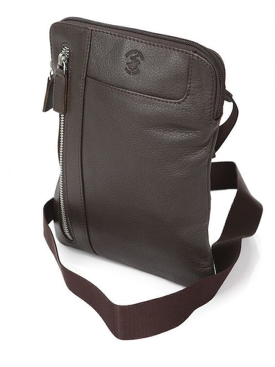 Leather Men's Bag Shoulder / Crossbody Brown