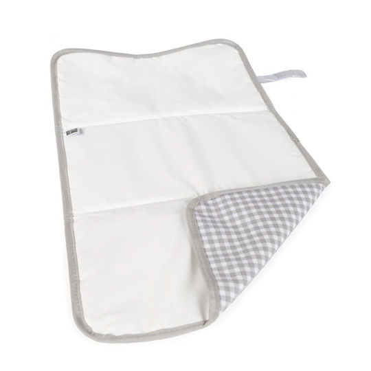 Walking Mum I Love Vichy Fabric Portable Changing Pad Gray 33x66cm