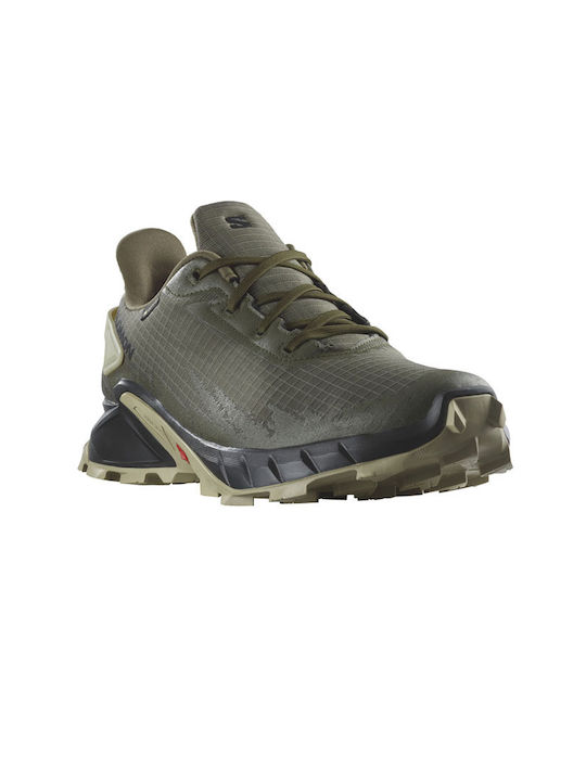 Alphacross 4 GTX Bărbați Pantofi sport Trail Running Verzi Impermeabile cu Membrană Gore-Tex