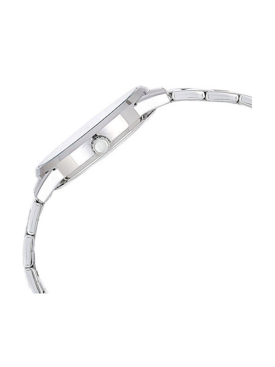Casio Ανδρικό Ρολόι 40mm Μπαταρίας με Ασημί Μεταλλικό Μπρασελέ