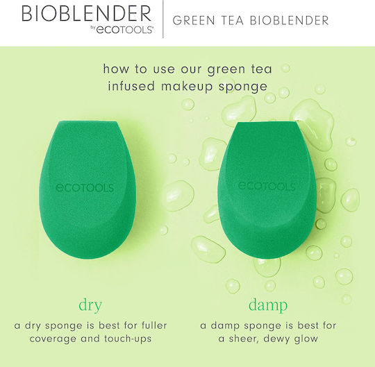 EcoTools Set Profesional cu Pensule și Bureți pentru Machiaj Green Tea Bioblender