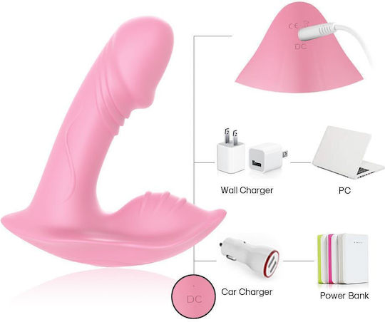 Kinksters Clitoral Vibrator cu Telecomandă Vibrator de chiloți - Whistle 9.6cm Roz
