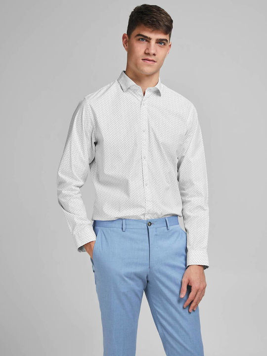 Jack & Jones Cămașă Bărbătească Cu mânecă lungă White