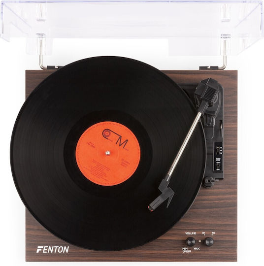 Fenton RP165D 102.155 Πικάπ με Προενίσχυση και Ενσωματωμένα Ηχεία Καφέ