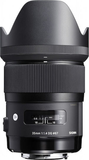 Sigma Full Frame Φωτογραφικός Φακός 35mm f/1.4 DG HSM Art Wide Angle για Nikon F Mount Μαύρος