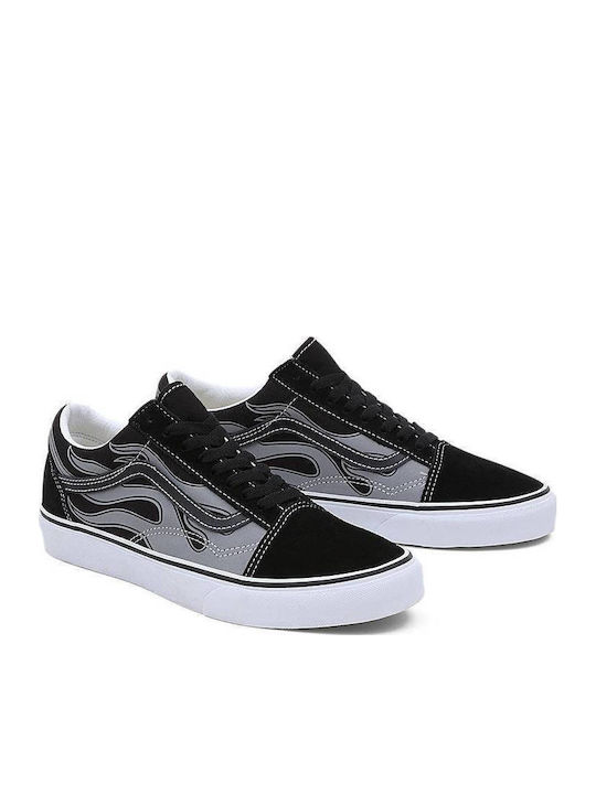 Reflective Flame Old Skool Sneakers Reflective Flame Black