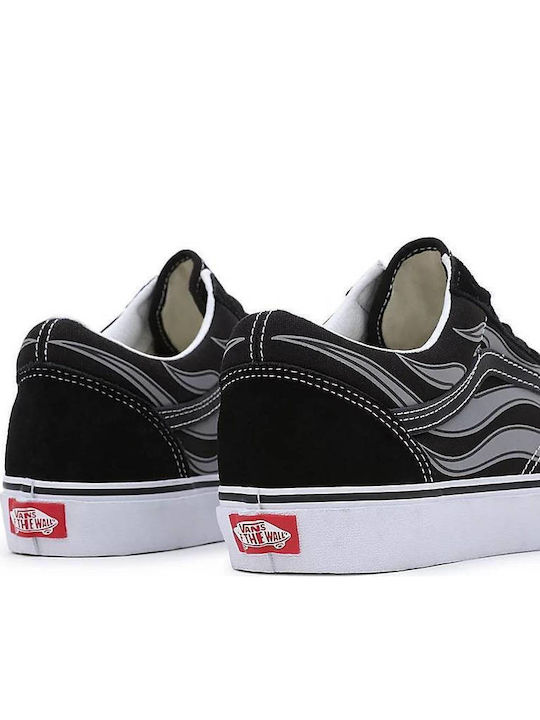 Reflective Flame Old Skool Sneakers Reflective Flame Black
