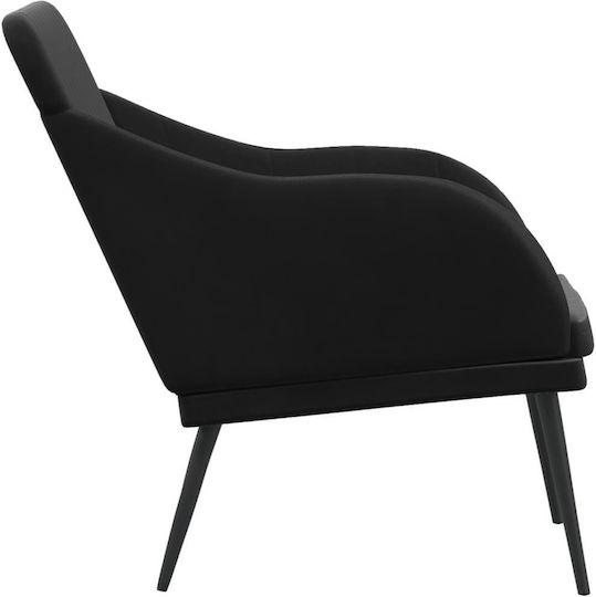 Doppelsitzer Sofa Samt Schwarz 110x76x80cm