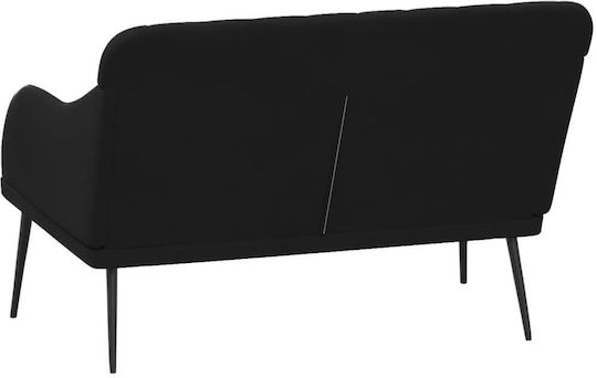 Doppelsitzer Sofa Samt Schwarz 110x76x80cm