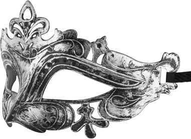 Maskarade Hamlet Erotic Mask BDSM Maske Silver