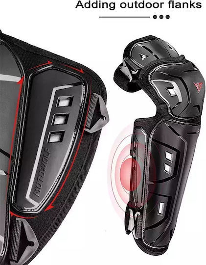 Motowolf Motorcycle Rider Protective Knee Pads & Elbow Pads Set 4pcs Black