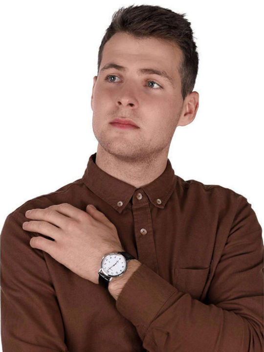 Citizen Men's Watch 41mm Battery with Black Leather Strap