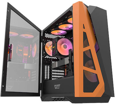 Darkflash DLZ31 Mesh Gaming Full Tower Κουτί Υπολογιστή με Πλαϊνό Παράθυρο Μαύρο