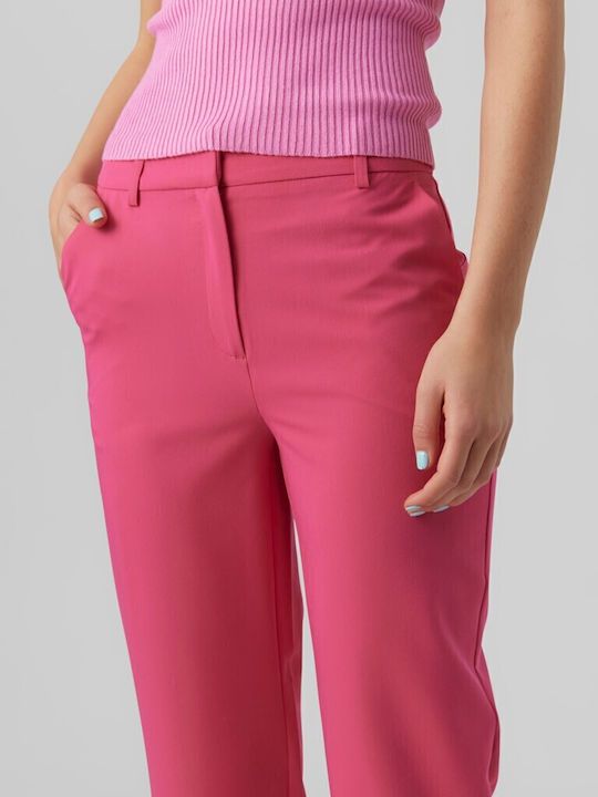 Γυναικείο Chino Παντελόνι σε Ίσια Γραμμή Pink Yarrow