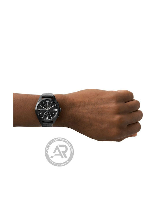 Emporio Armani Claudio Ρολόι Μπαταρίας με Δερμάτινο Λουράκι Emporio Armani Claudio Ρολόι Μπαταρίας με Δερμάτινο Λουράκι