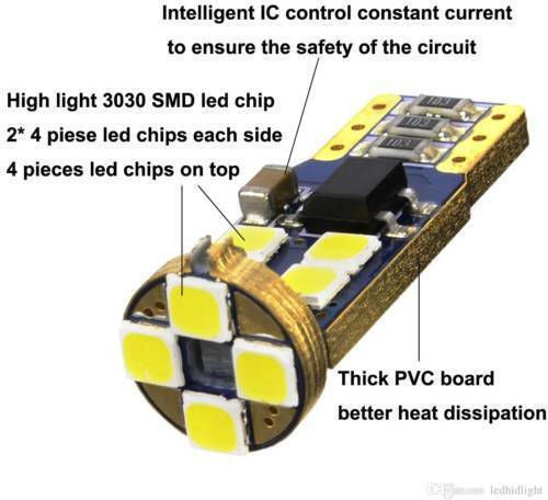 LM Digital Λάμπες Αυτοκινήτου T10 Canbus LED 6500K Ψυχρό Λευκό 12V / 10-30V 6W 2τμχ