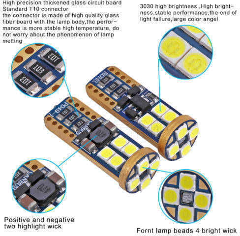 LM Digital Λάμπες Αυτοκινήτου T10 Canbus LED 6500K Ψυχρό Λευκό 12V / 10-30V 6W 2τμχ
