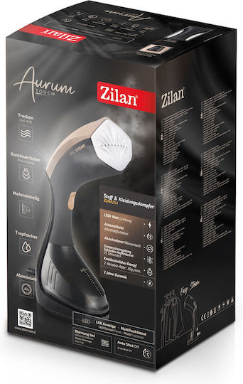 Zilan Ατμοκαθαριστής Ρούχων Χειρός 1500W με Δοχείο 230ml Μαύρος