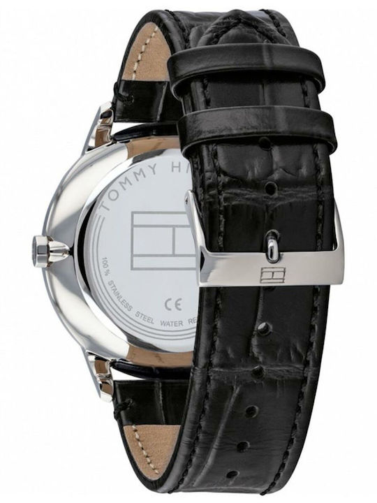 Tommy Hilfiger Brad Men's Watch 44mm Chronograph Battery with Black Leather Strap