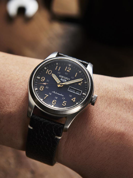 Chronograph Seiko Automatik Lederarmband Herrenuhr Chronograph