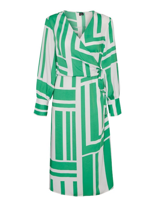 Brita Midi Dress Wrap Green