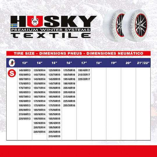 Husky Schneesocken Klein PKW 2Stück