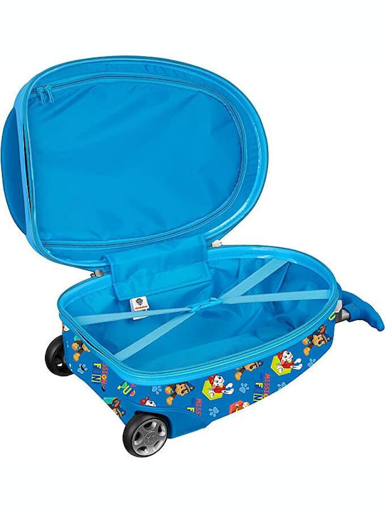 Safta Paw Patrol Kids Cabin Hard Light Blue Suitcase with 4 Wheels Height 43cm