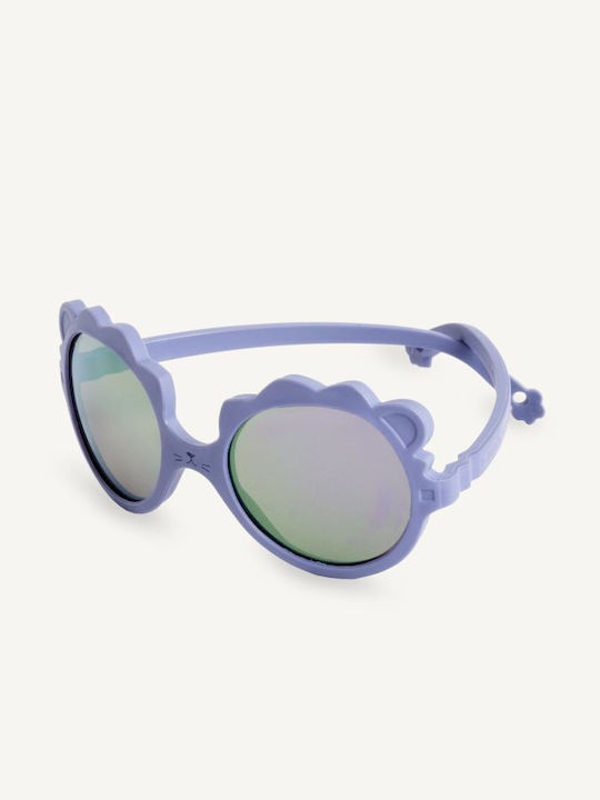 KiETLA Lion Unbreakable Baby Kids Sunglasses with Mirror Purple Lens for 1-2 Years