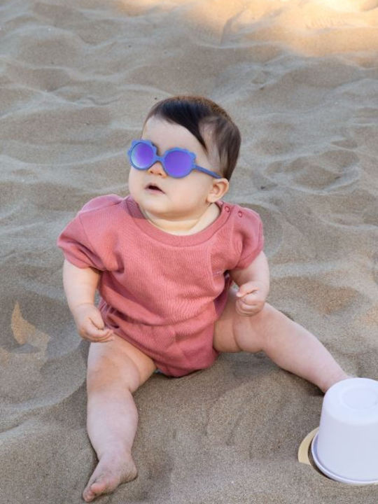 KiETLA Lion Unbreakable Baby Kids Sunglasses with Mirror Purple Lens for 1-2 Years