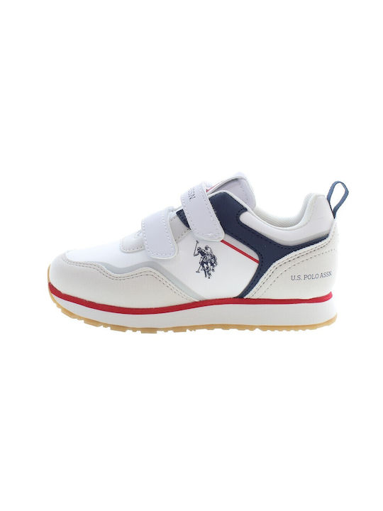 U.S. Polo Assn. Kinder-Sneaker mit Klettverschluss Weiß