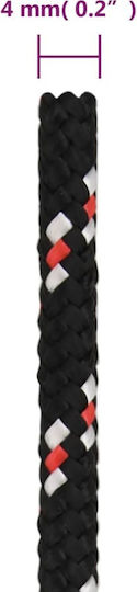 vidaXL Rope Knitted 4mm Black