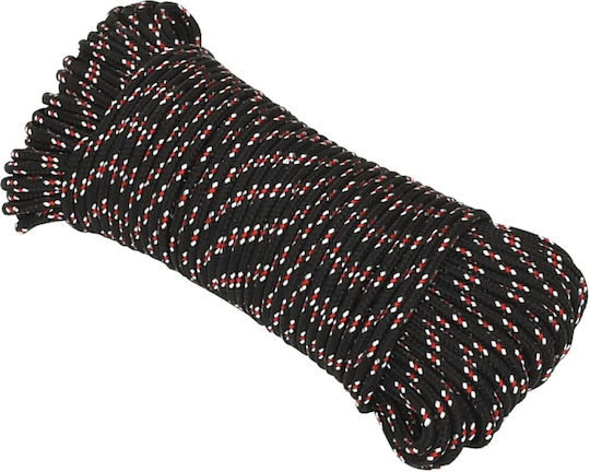 vidaXL Rope Knitted 4mm Black