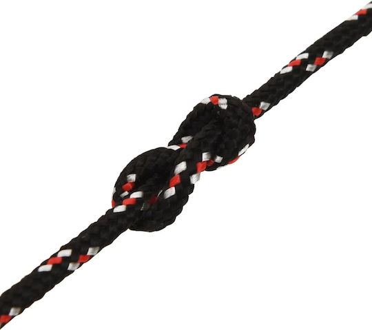 vidaXL Rope Knitted 4mm Black
