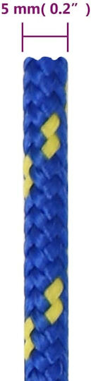 vidaXL Σnur Tricotat 5mm 100m Polipropilenă Blue