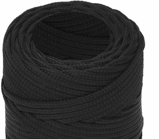 vidaXL Rope Knitted 2mm Black