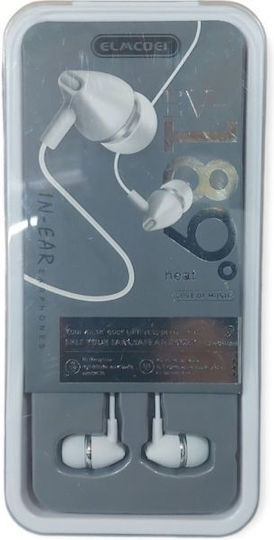 EV189 In-Ear Freihändig Kopfhörer mit Stecker 3.5mm Weiß
