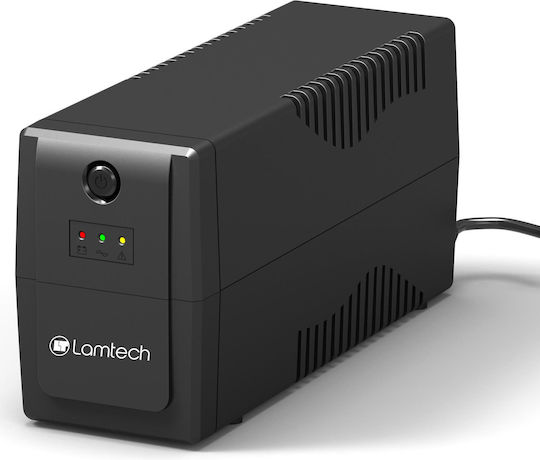 Lamtech K650VA AVR UPS Line-Interactive 390W με 2 Schuko Πρίζες