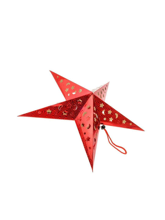 Christmas Plastic Star Ornament Red